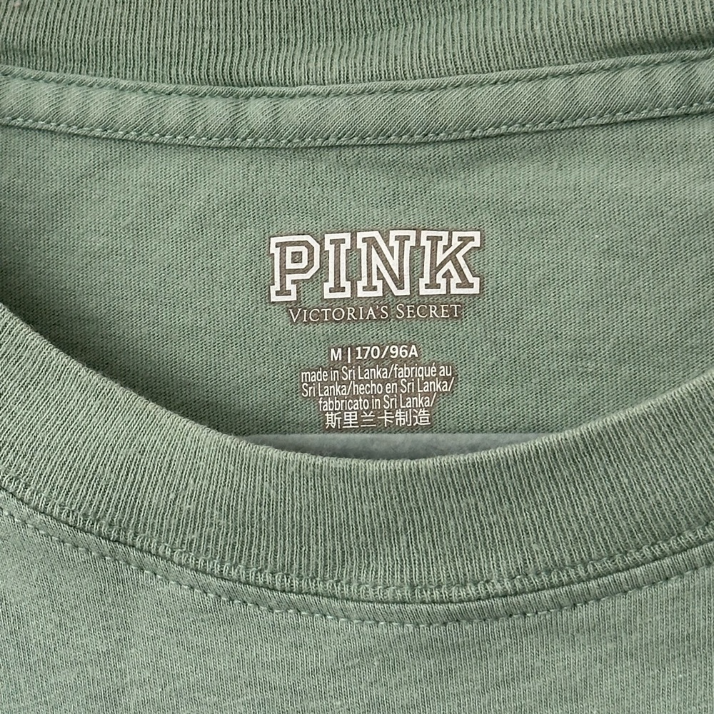 Pink Green Cropped short sleeve T-Shirt - Picture 3 of 5
